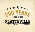 200 Year Logo Featuring Gold Letters and Black Stars