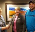 Sheri Engelke – LPEC Chair pictured with donor Jo Roling and Vince Graney – LPEC committee member