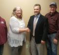 Pictured left to right: Mike LeGrand (LPEC), Sheri Engleke (LPEC Chair), Nate Curry (PCF President), Bob Digman (LPEC)