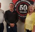 L-R, Gene Weber - LPEC, John Jenkins - executive vice-president of Skyway Precision and Sheri Engelke - LPEC