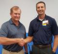 Pictured left to right:  Gene Weber (Inspiring Community) and Josh Ovsak (Platteville Walmart Store Manager)