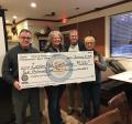 L-R Bob Hundhausen (LPEC), Sheri Engelke (LPEC President), Gene Weber (Inspiring Community), Becky Shambow (Optimist President)