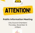 PFD Public Information Meeting November 16