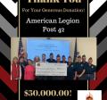 American Legion Post 42 Donation Photo