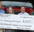 Pictured from left: Charles Paynter, Diane Paynter, Fire Chief Simmons, Paul Budden