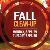 Fall Cleanup Graphic with Dates