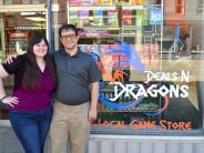 Shelby Brus and Scott Schaefer, owners of Deals N Dragons
