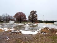 Concrete footings and floor are complete