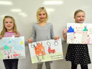 First Grade: 1st Place – Jillian Fiedler (Middle), 2nd Place – Aubrey Digman (Left), 3rd Place – Zoey Mootz (Right)