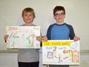 Fourth Grade: 1st Place – Liam Davis (Right), 2nd Place – Charlie Penn (Left), 3rd Place – Clinton Kettler (Not pictured)