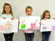 Kindergarten: 1st Place – Alexandra Schnering (Middle), 2nd Place – Vienna Richards (Left), 3rd Place – Olive Borke (Right)