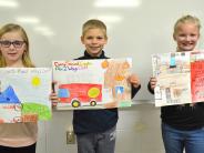 Second Grade: 1st Place – PJ Knoernschild (Middle), 2nd Place – Allison Digman (Left), 3rd Place – Kyra Klein (Right)