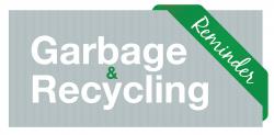Garbage & Recycling Reminder Graphic