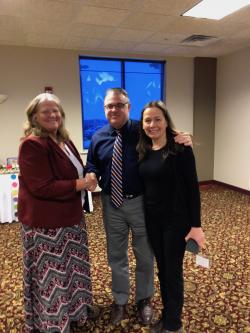 Sheri Engelke – LPEC Chair pictured with donors Bob and Victoria Hundhausen