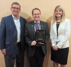 Pictured left to right: Kevin Kelly, Chairman of the National Asphalt Pavement Association (NAPA); Howard Crofoot, City of Platt