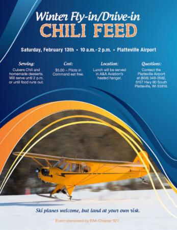 Airport Winter Fly-in/Drive-in Chili Feed Flyer