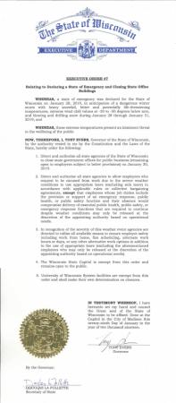 Executive Order from Governor Tony Evers