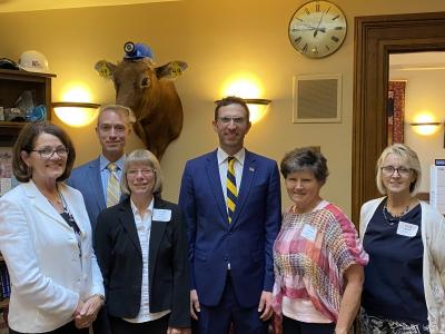 City Leadership pictured with Assembly Member Travis Tranel