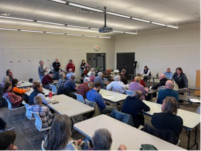 Wisconsin State Senator Howard Marklein and Representative Travis Tranel listening session at Platteville Public Library