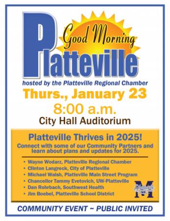Good Morning Platteville flyer