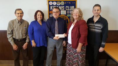 Kiwanis donation to Legion Park Event Center committee photo