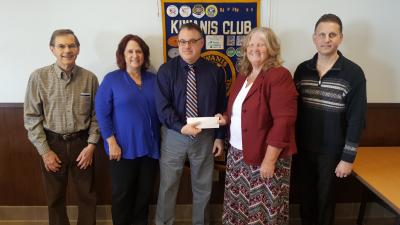 Kiwanis donation to Legion Park Event Center committee photo
