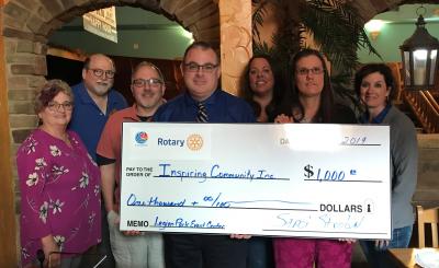 Rotary Club Check Presentation Photo