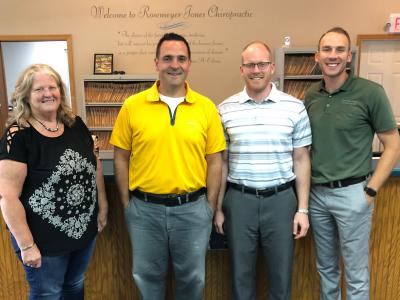 Pictured left to right:  Sheri Engelke (LPEC President), Daniel Jones, Dave Bergmann, and Joe Rosemeyer