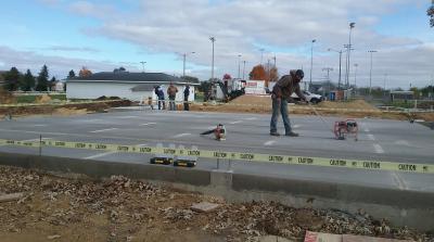 Installing the concrete floor