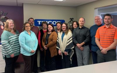  Sheri Engelke (LPEC Chair) pictured with Tricor representatives