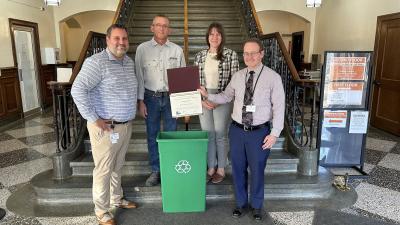 Organizers Pictured with Recycling Excellence Award