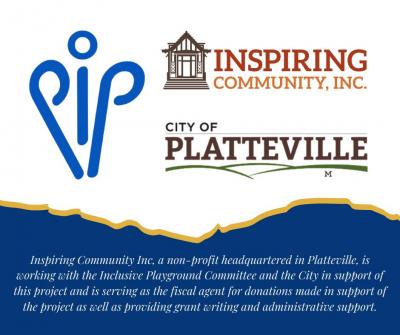 Platteville Inclusive Playground - Inspiring Community, Inc - City of Platteville Logo Graphic