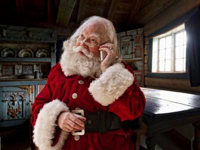 Santa on cell phone