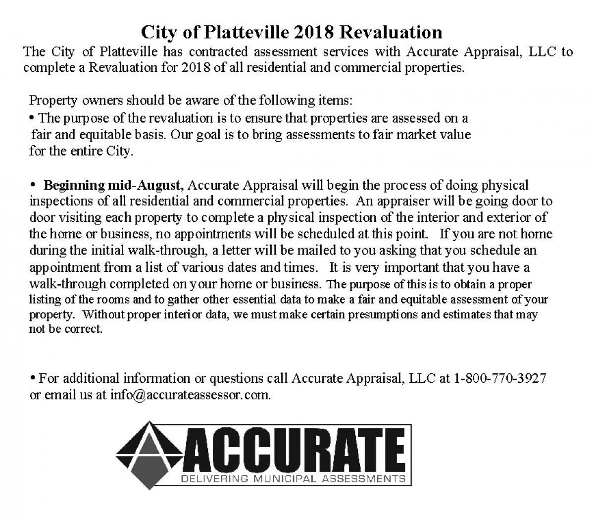 Revaluation Postcard Accurate Appraisal