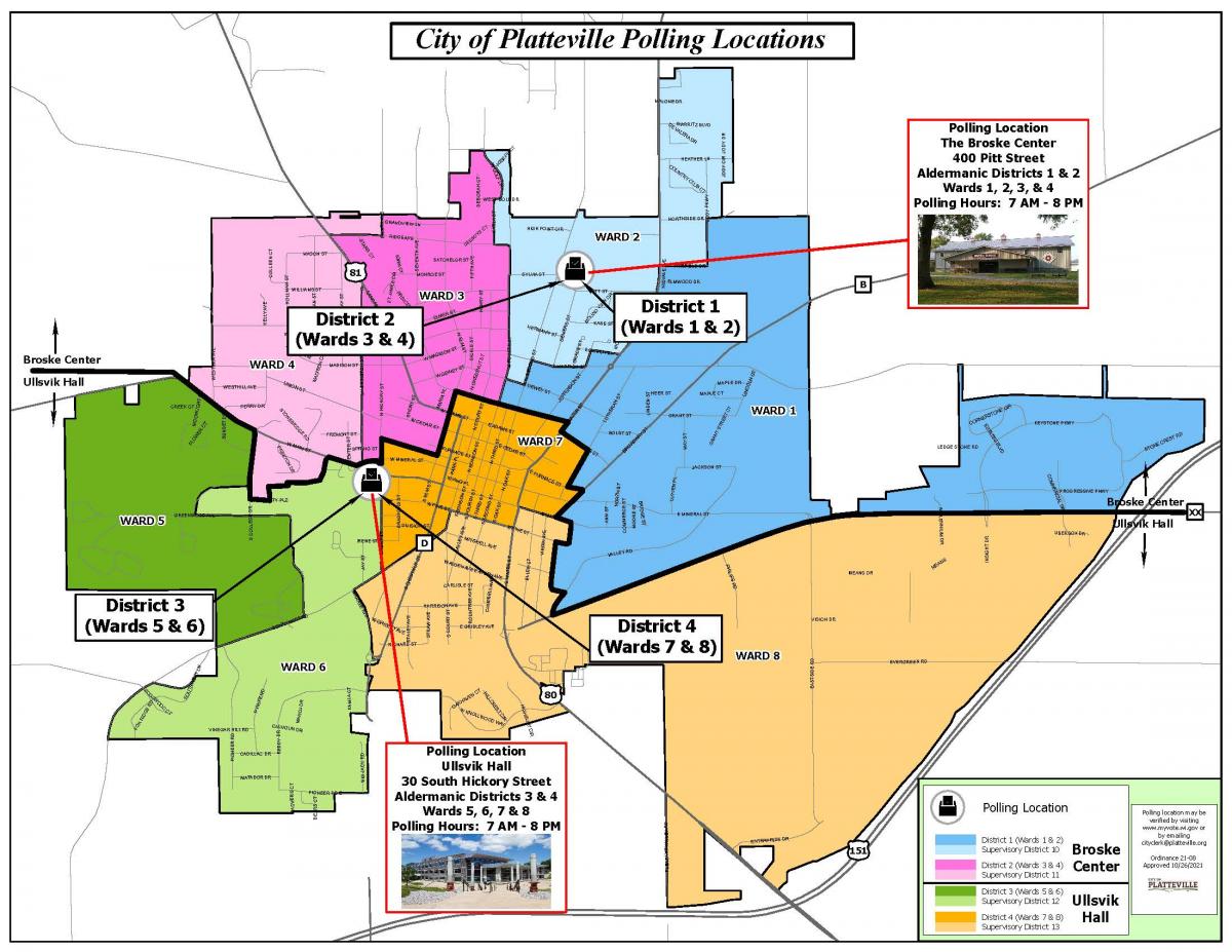 Aldermanic District Map as of October 2021