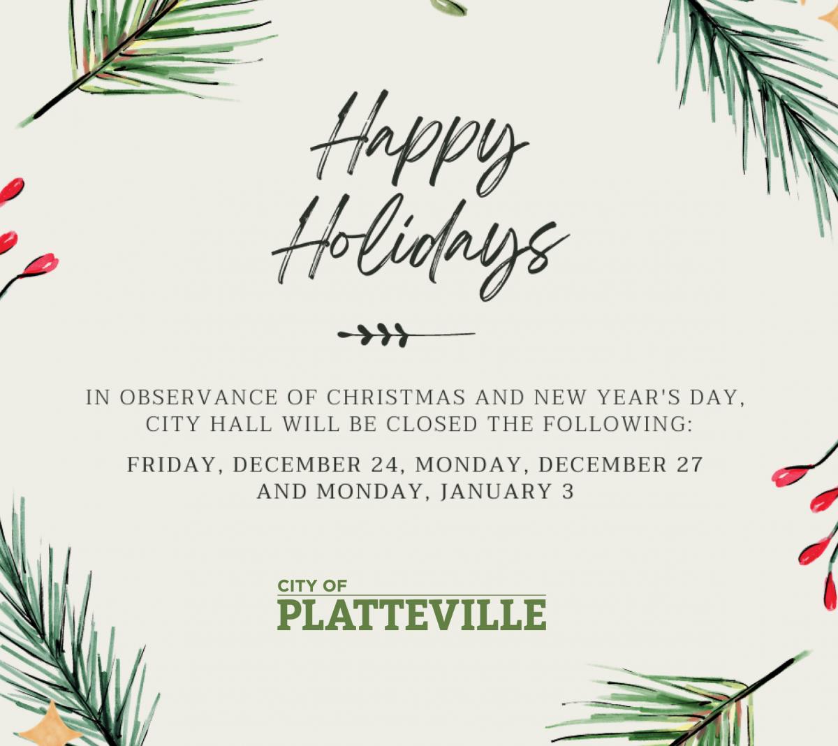 2021 Holidays Graphic