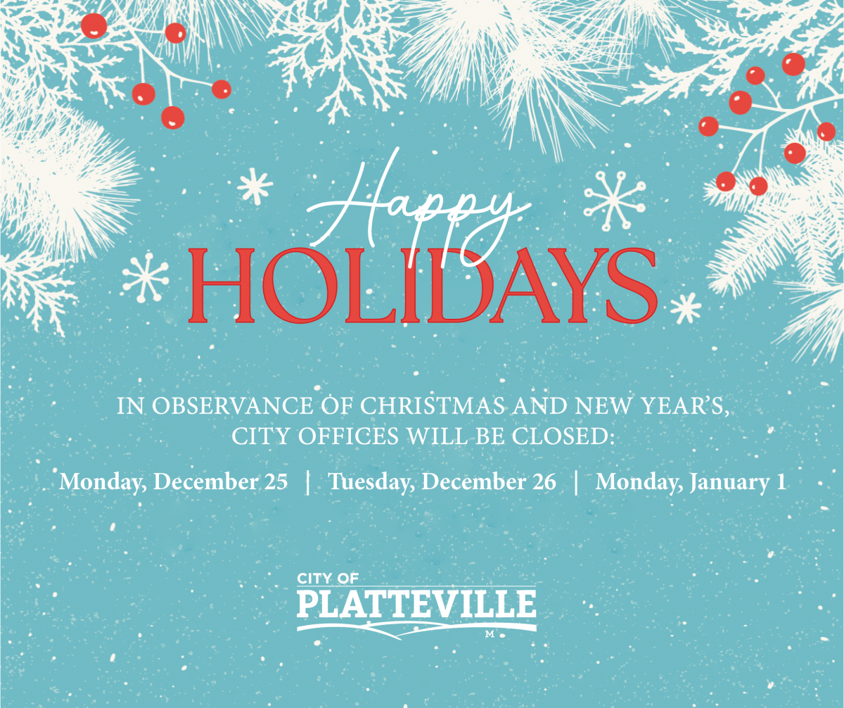 City Offices Closed For Holidays Graphic