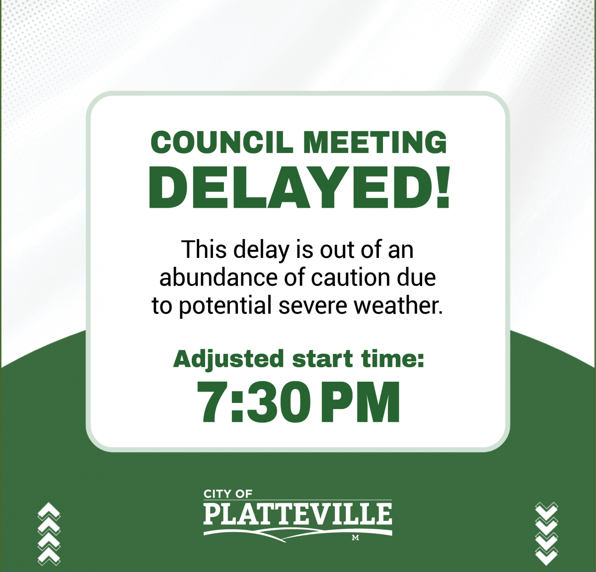 Meeting Delayed Graphic
