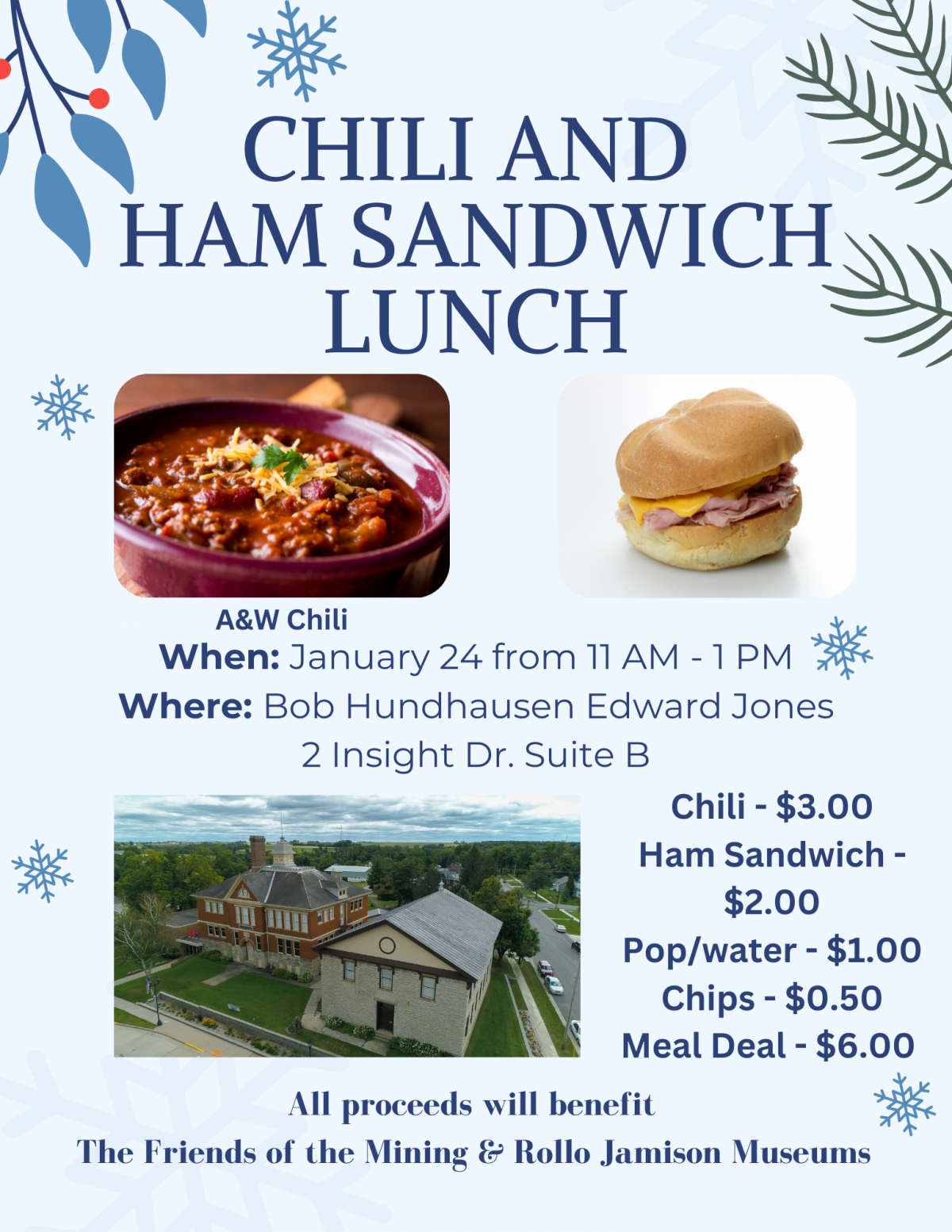 Chili and Sandwich Lunch Flyer