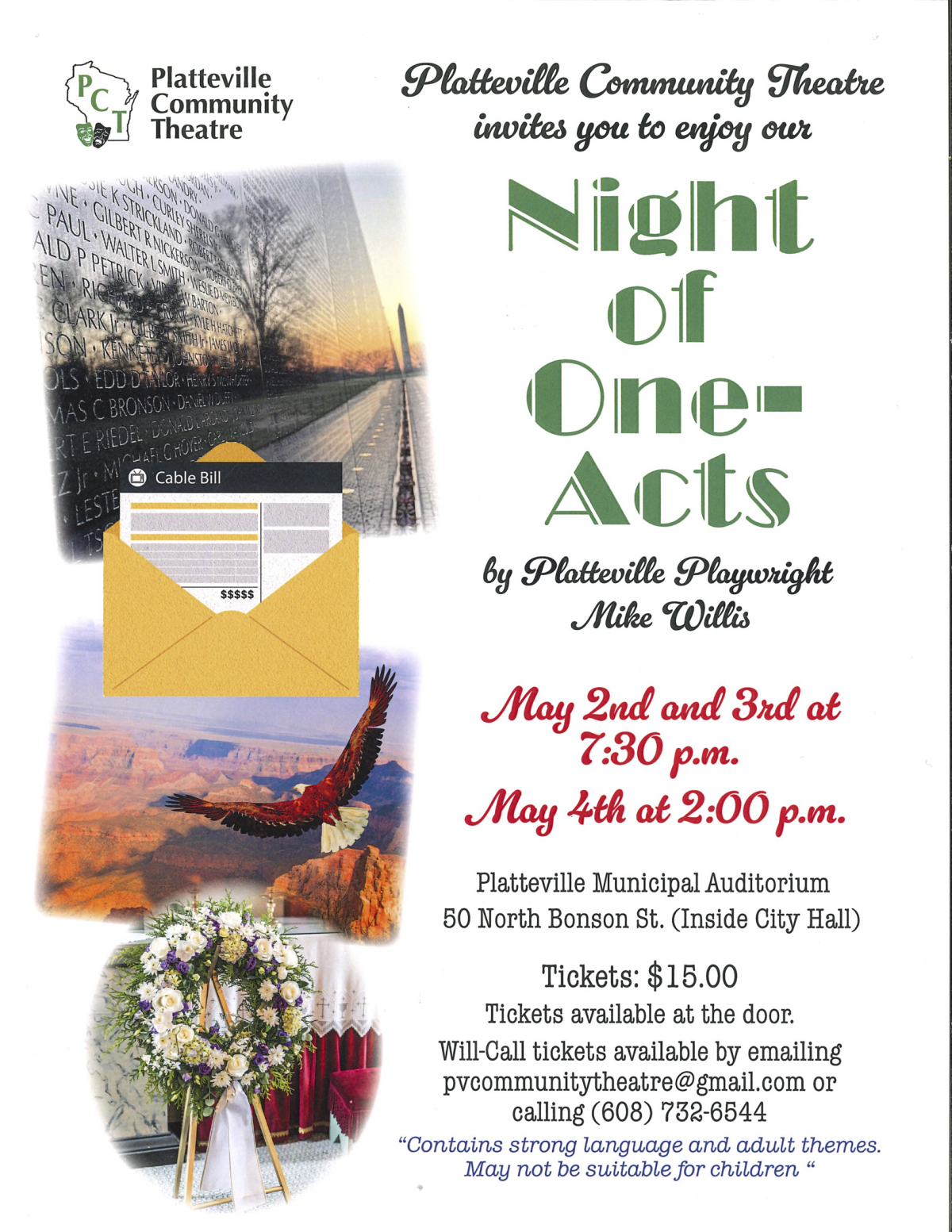Night of One-Acts Flyer