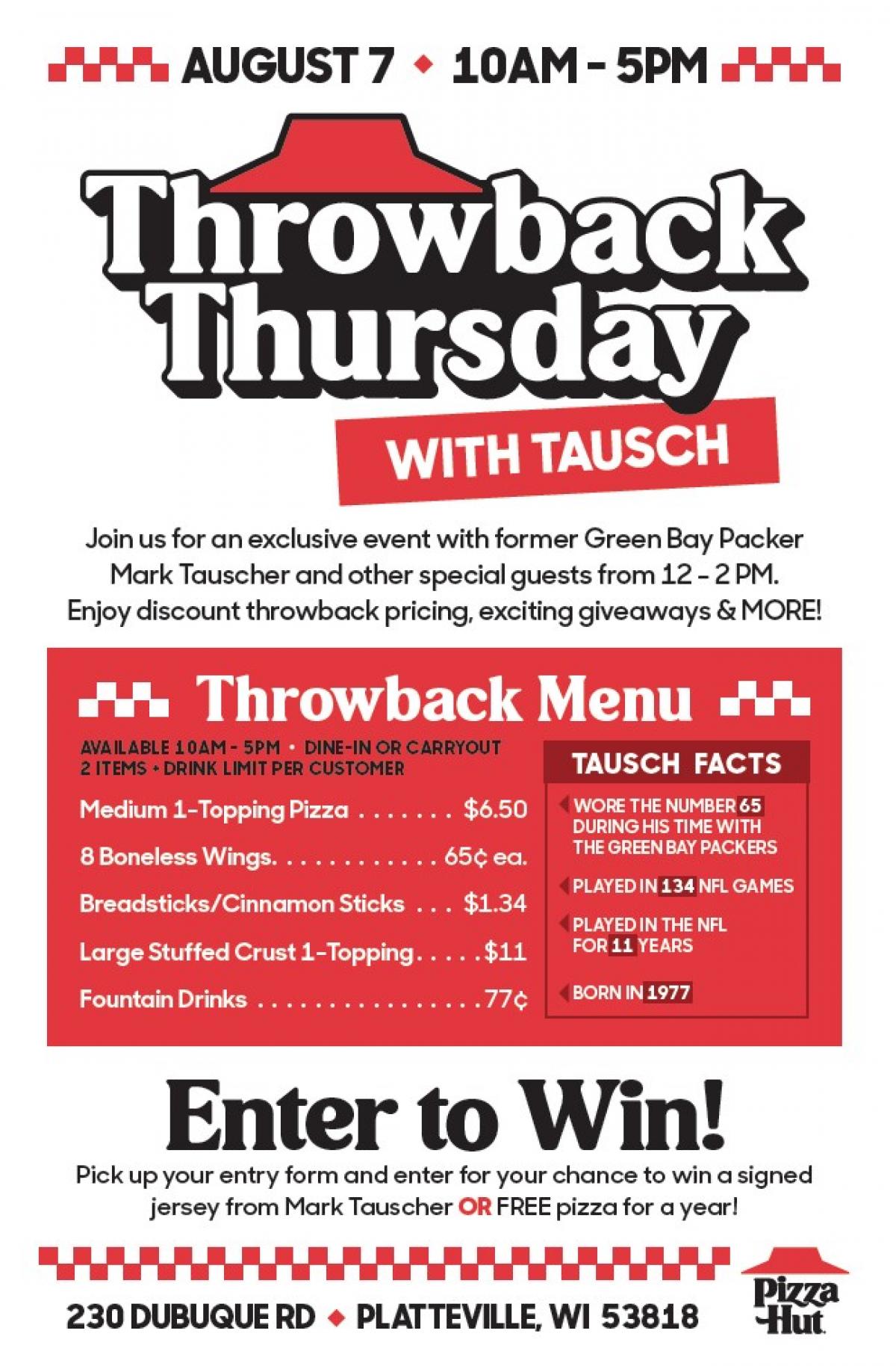 Throwback Thursday Pizza Hut