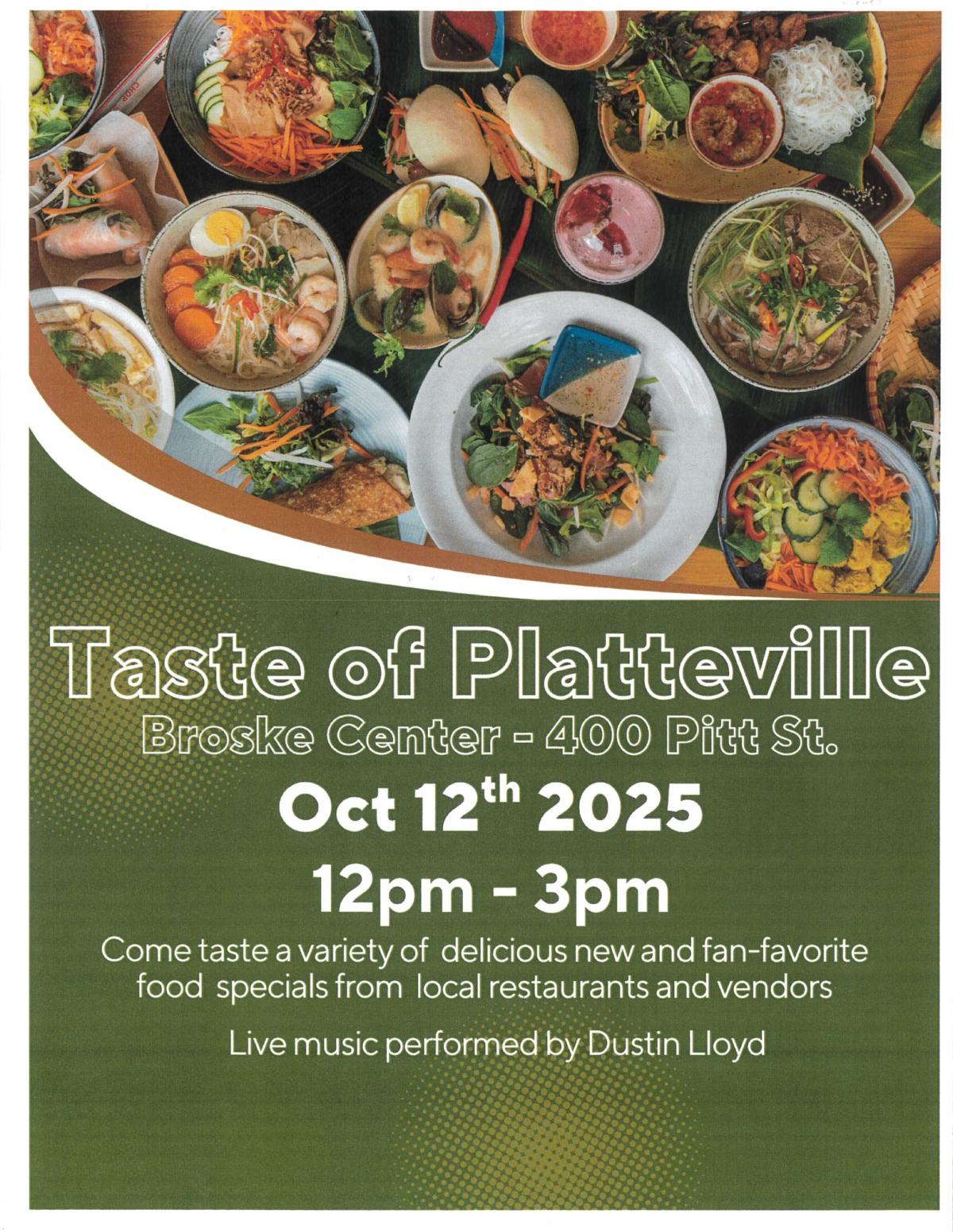 Taste of Platteville Flyer