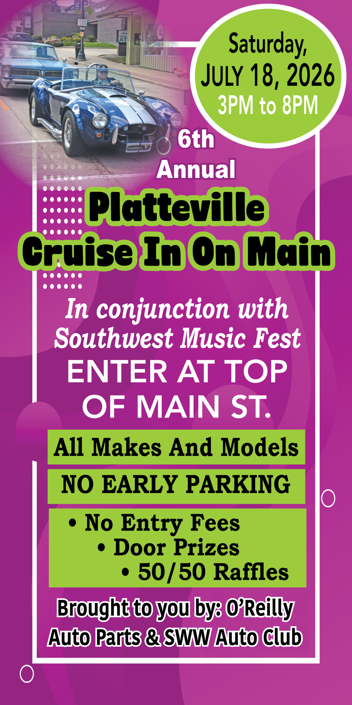 Cruise In On Main Car Show Flyer