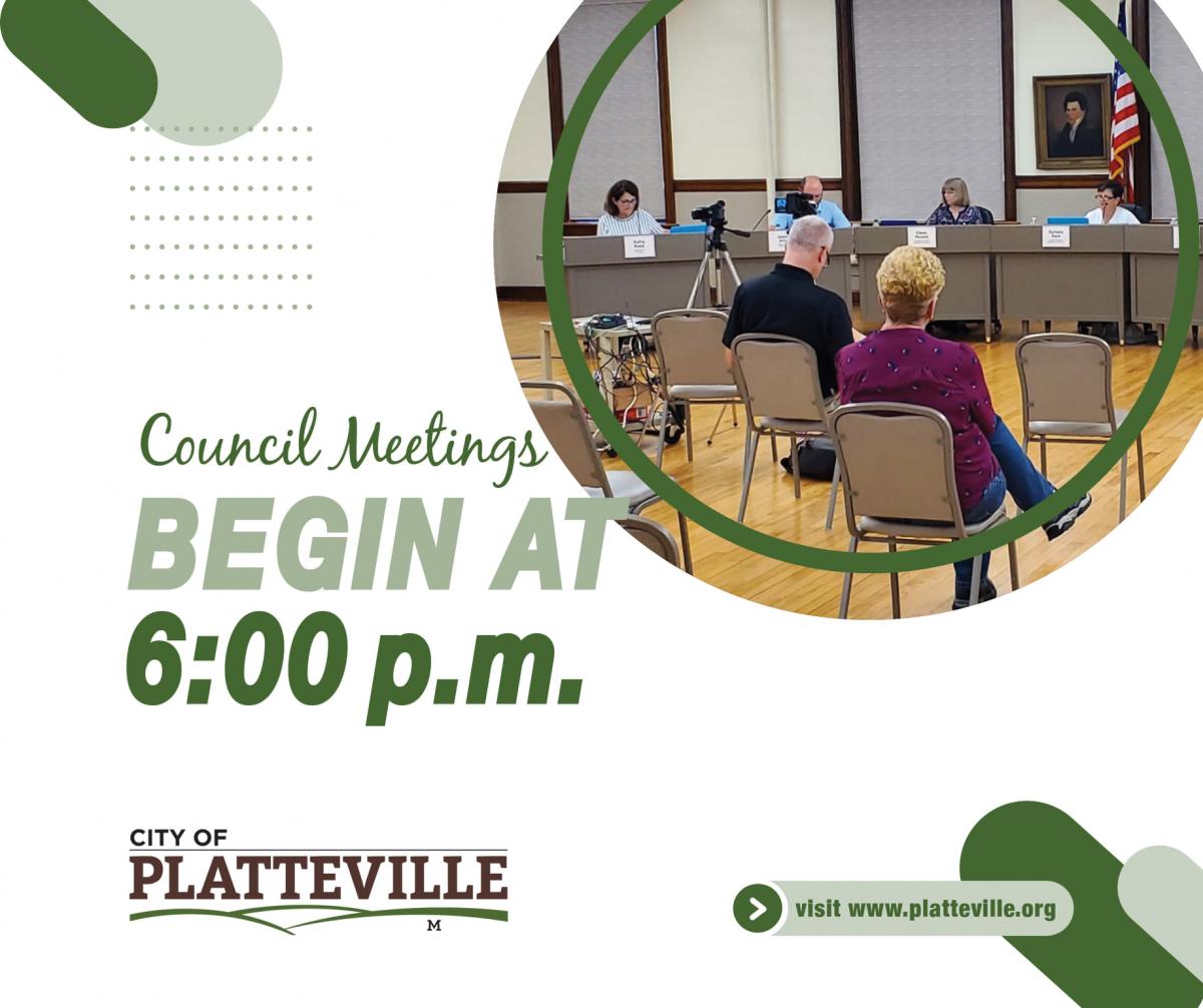 6 pm Council Meeting Graphic