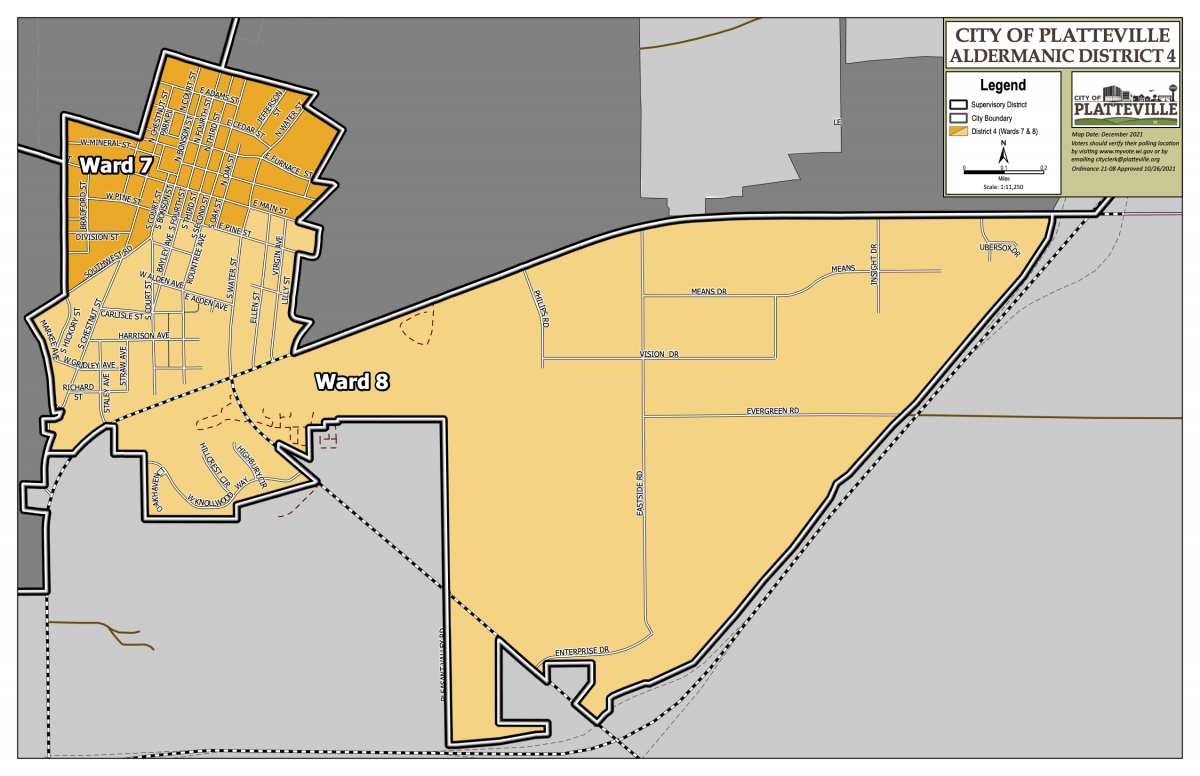 City of Platteville District 4 Aldermanic Map