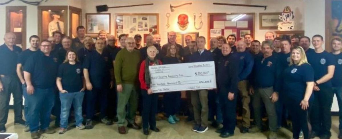Wendell Rice Donation Received By Platteville Fire Department