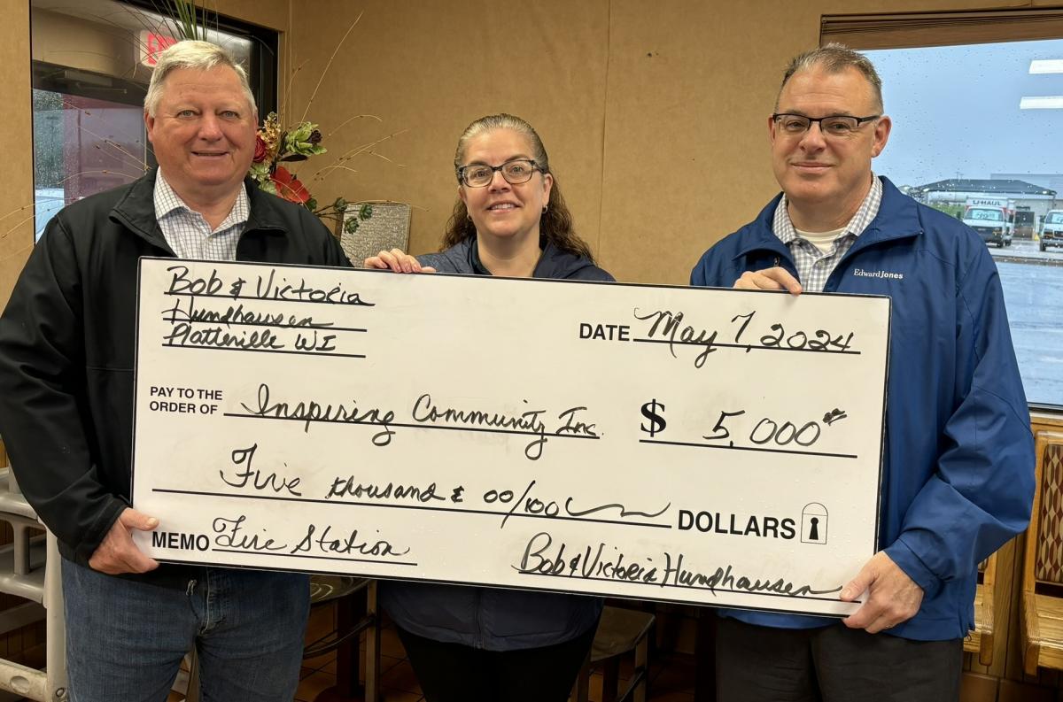 Pictured from left, Paul Budden, Melissa Lovell, Bob Hundhausen