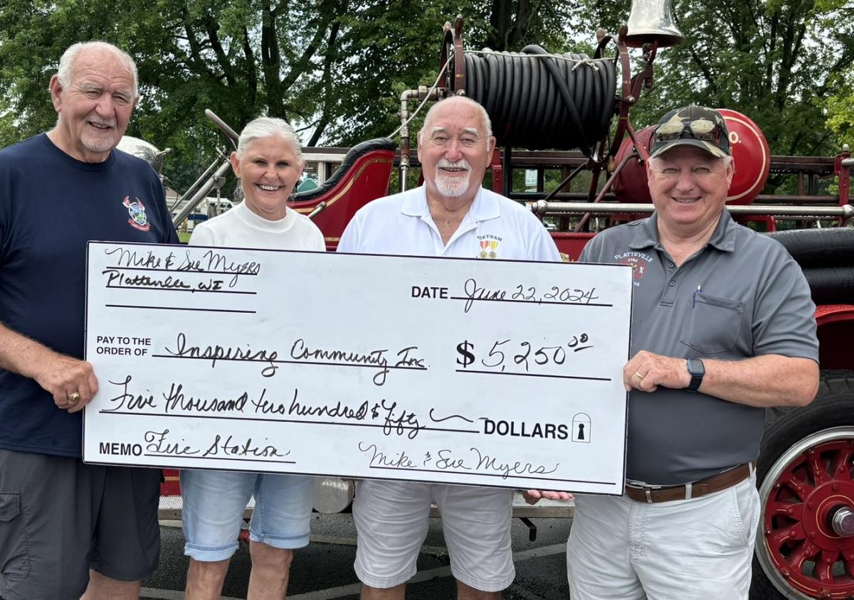 Pictured from left: Ron Boldt, Sue Myers, Mike Myers and Paul Budden