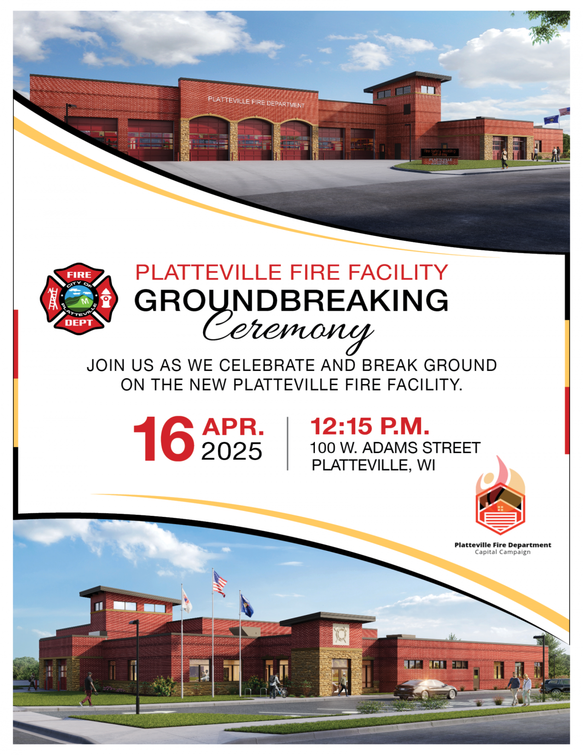 Fire Facility Groundbreaking Ceremony Flyer