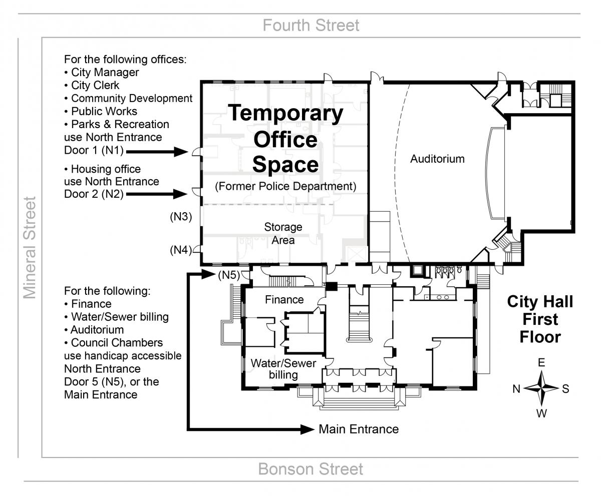 City Hall Office Relocation Diagram